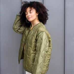 army nylon vintage liner jacket